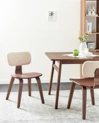 MAXISHOP Italia Collection Set de 2 scaune dining LUCINDA Lemn Maro inchis