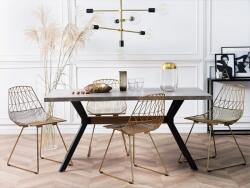MAXISHOP Italia Collection Masa de dining BENSON Efect de beton 160 cm 90 cm