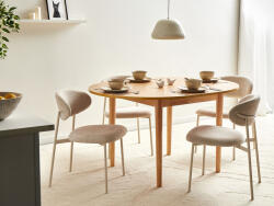 MAXISHOP Italia Collection Masa de dining extensibila ECHO Stejar deschis 107 137 cm 107 cm