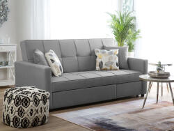MAXISHOP Italia Collection Canapea extensibila cu 3 locuri GLOMMA Gri deschis Canapea