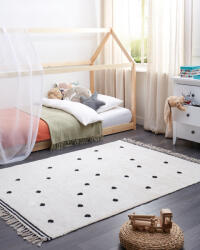 MAXISHOP Italia Collection Covor pentru copii LAZA Alb-murdar 140 x 200 cm Bumbac Covor