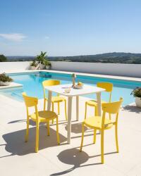 MAXISHOP Italia Collection Set de 4 scaune de gradina VIESTE Galben