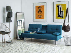 MAXISHOP Italia Collection Canapea extensibila cu 3 locuri ROXEN Albastru Canapea
