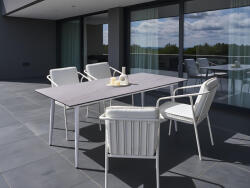 MAXISHOP Italia Collection Masa dining de exterior TOLENTINO 180 cm 90 cm efect de piatra Aspect travertin - sanitare-online - 3 034,80 RON