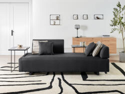 MAXISHOP Italia Collection Canapea cu 3 locuri SOKNA Negru cu mese Canapea