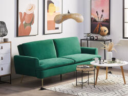 MAXISHOP Italia Collection Canapea extensibila cu 3 locuri VETTRE Catifea Verde inchis Canapea