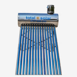 TotalSolar Panou solar apa calda nepresurizat TOTAL SOLAR, boiler 120 litri, 12 tuburi+anod de magneziu, vas flotor, inox