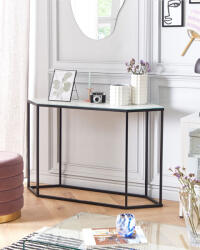 MAXISHOP Italia Collection Masa consola PERRIN Sticla securizata Marmura Negru