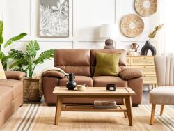MAXISHOP Italia Collection Canapea cu 2 locuri VOGAR Piele ecologica Maro auriu Canapea