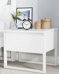 MAXISHOP Italia Collection Noptiera cu 1 sertar GIULIA Lemn de pin Alb