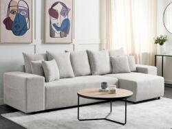 MAXISHOP Italia Collection Coltar extensibil cu 3 locuri LUSPA Gri deschis cu depozitare Stanga