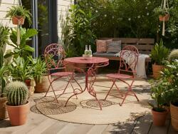 MAXISHOP Italia Collection Masa de gradina ALBINIA 70 cm 70 cm Metal Bordo