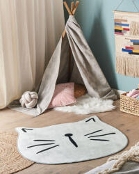 MAXISHOP Italia Collection Covor pentru copii KITTY Gri o 100 cm Covor