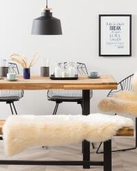 MAXISHOP Italia Collection Covor din blana de oaie ULURU Bej 65 x 110 cm Covor