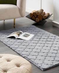 MAXISHOP Italia Collection Covor din blana sintetica GHARO Gri 80 x 150 cm Covor