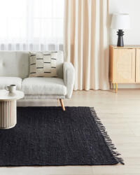 MAXISHOP Italia Collection Covor SINANKOY Negru 200 x 300 cm Iuta Covor