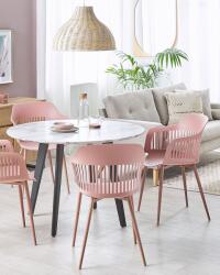 MAXISHOP Italia Collection Set de 2 scaune dining BERECA Roz