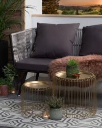 MAXISHOP Italia Collection Covor de exterior BIDAR Gri 90 x 180 cm Reversibil Covor