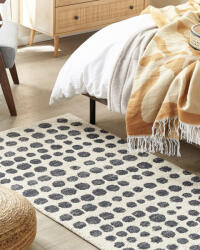 MAXISHOP Italia Collection Covor HAVRAN Negru Alb 80 x 150 cm Lana Covor