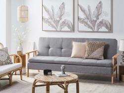 MAXISHOP Italia Collection Canapea extensibila cu 3 locuri TJORN Gri deschis Canapea