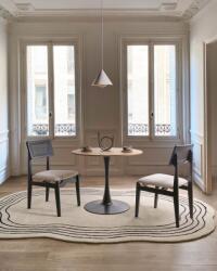 MAXISHOP Italia Collection Set de 2 scaune dining RUBONIA Lemn Negru