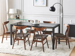 MAXISHOP Italia Collection Masa de dining extensibila GRANADA Negru 120 160 cm 80 cm