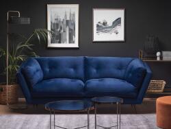 MAXISHOP Italia Collection Canapea cu 3 locuri LENVIK Catifea Bleumarin Canapea
