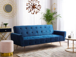 MAXISHOP Italia Collection Canapea extensibila cu 3 locuri SELNES Catifea Bleumarin Canapea