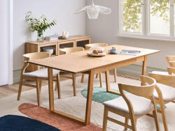 MAXISHOP Italia Collection Masa de dining extensibila CAMDEN Frasin deschis 160 200 cm 95 cm