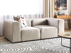MAXISHOP Italia Collection Canapea modulara cu 2 locuri FALSTERBO Catifea Bej Canapea