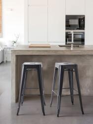 MAXISHOP Italia Collection Set de 2 scaune de bar CABRILLO Metal Negru - sanitare-online - 824,60 RON