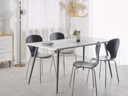 MAXISHOP Italia Collection Masa de dining SANTIAGO Alb marmura 160 cm 80 cm