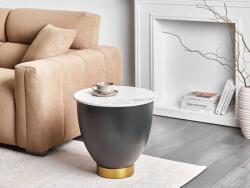 MAXISHOP Italia Collection Masa laterala NADINE Ceramica Negru cu depozitare Masa de cafea