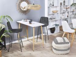 MAXISHOP Italia Collection Masa tip bar CHAVES Alb 110 cm 50 cm