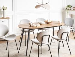 MAXISHOP Italia Collection Masa de dining extensibila CLAVET Maro deschis 120 160 cm 80 cm