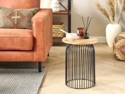 MAXISHOP Italia Collection Masa laterala WILLS Lemn de mango Maro Negru Masa de cafea