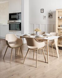 MAXISHOP Italia Collection Set de 4 scaune dining MILLERS Bej