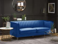 MAXISHOP Italia Collection Canapea cu 3 locuri ARVIKA Catifea Bleumarin Canapea