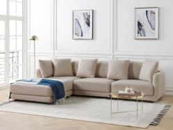 MAXISHOP Italia Collection Canapea cu 3 locuri SIGTUNA Bej cu otoman Canapea