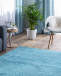 MAXISHOP Italia Collection Covor shaggy DEMRE Albastru deschis 140 x 200 cm Covor