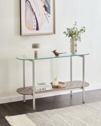 MAXISHOP Italia Collection Masa consola LOVELL Sticla securizata Argintiu