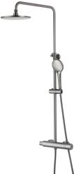 BronX Coloana de dus cu baterie termostatica Lemark Bronx LM3770GM Grafit, cu dus tip ploaie