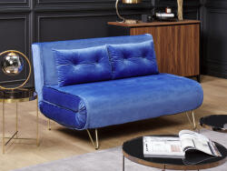 MAXISHOP Italia Collection Canapea extensibila cu 2 locuri VESTFOLD Catifea Bleumarin Canapea