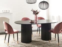 MAXISHOP Italia Collection Masa de dining SHERIDAN Negru 180 cm 100 cm