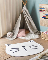 MAXISHOP Italia Collection Covor pentru copii KITTY Alb o 100 cm Covor
