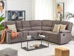 MAXISHOP Italia Collection Coltar cu recliner manual cu 5 locuri ROKKE Taupe Stanga