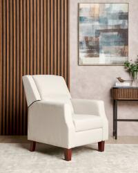 MAXISHOP Italia Collection Fotoliu cu recliner EGERSUND Suport pentru picioare retractabil Bej deschis