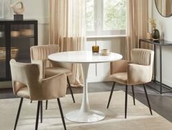 MAXISHOP Italia Collection Masa de dining BOCA Alb 90 cm 90 cm
