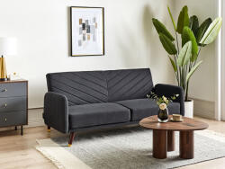 MAXISHOP Italia Collection Canapea extensibila cu 3 locuri SENJA In sintetic Negru Canapea