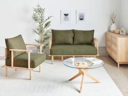 MAXISHOP Italia Collection Set de living cu 3 locuri ASKER Boucle Verde inchis
